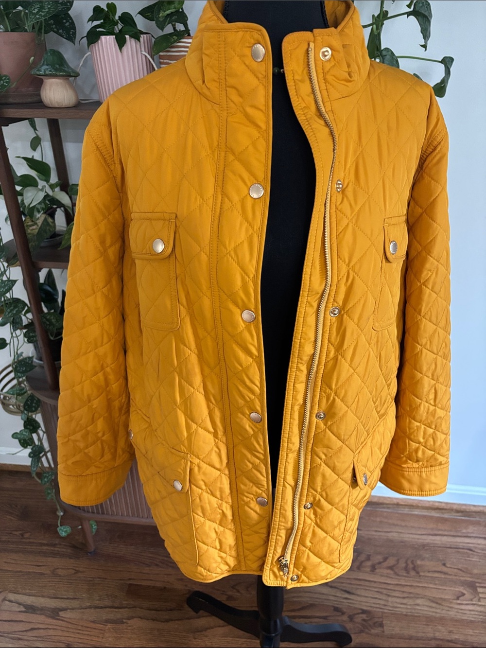 Talbots Quilted Mustard Yellow Women's Jacket